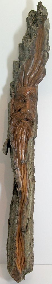 Bark Carving - #11 - 56 x 8 cm  (22 x 3 inches)