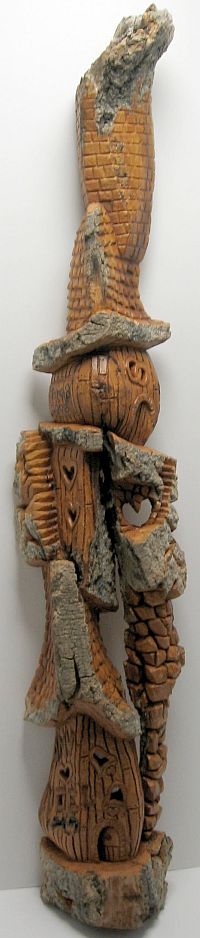 Bark Carving - Wedding Theme - 62 x 11 cm  (24.5 x 4.5 inches)