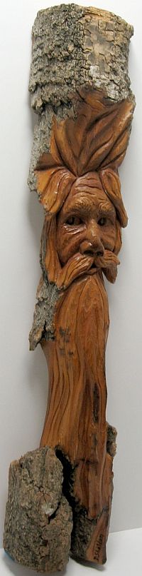 Bark Carving - #15 - 47 x 9 cm  (18.5 x 3.5 inches)