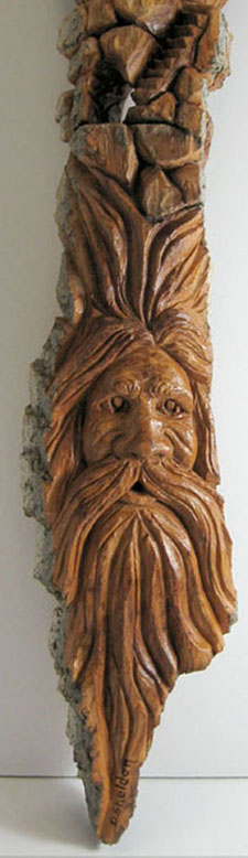 Bark Carving - #17 - Detailed view