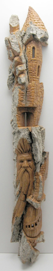 Bark Carving - #22 - 64 x 9 cm  (25 x 3.5 inches)