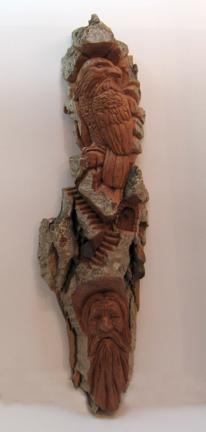 Bark Carving - #29 - 56 x 15 cm  (22 x 6 inches)