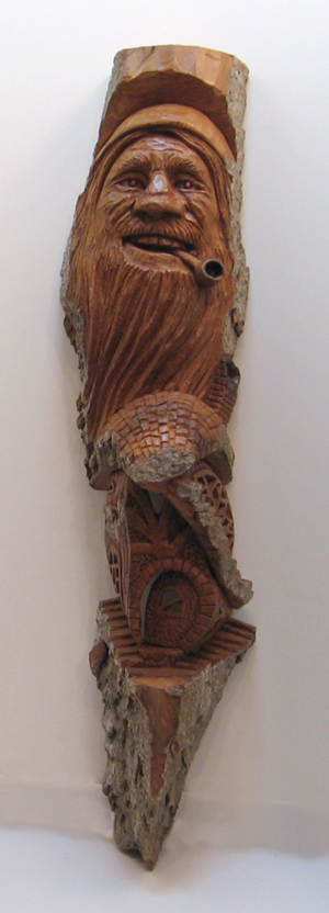 Bark Carving - #30 - 56 x 13 cm  (22 x 5.5 inches)