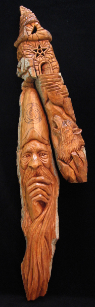 Bark Carving - #33 - 64 x 10 cm  (25 x 4 inches)