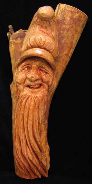 Bark Carving - #34 - 30 x 9 cm  (12 x 3.5 inches)