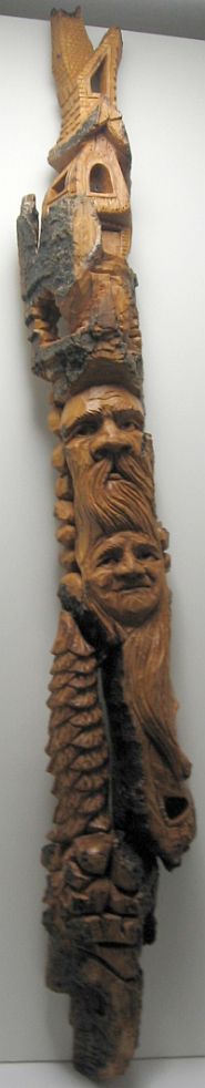 Bark Carving - #7 - 77 x 10 cm  (30 x 4 inches)