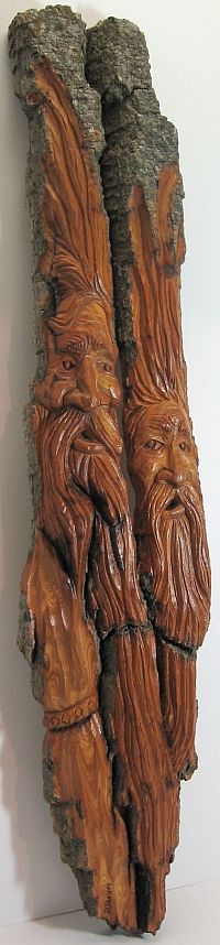 Bark Carving - #9 - 59 x 13 cm  (23 x 5 inches)