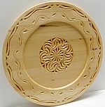 Basswood Wood Carvings - Swirl Pattern Plate