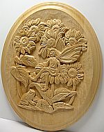 Basswood Wood Carvings - Fairy Plaque 2