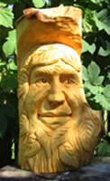 Poplar Wood Carvings - Leaf Man