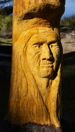 Spruce Carving Anglin Lake 2018   .....Photography by K Davidson - Detailed View