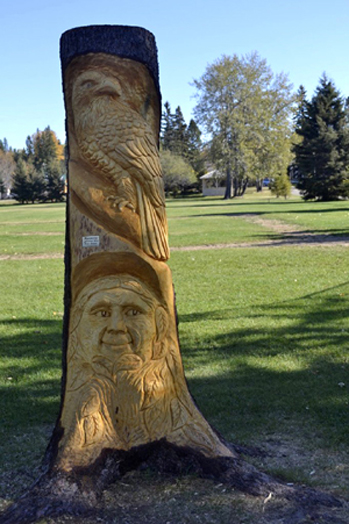 Spruce carving named 