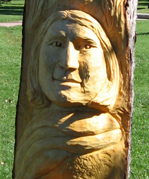 Spruce carving named 